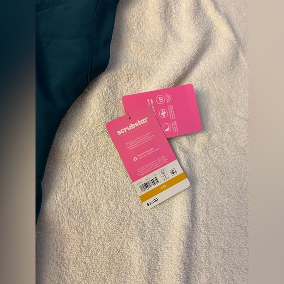 Teal scrubstar scrub top large NWT - Picture 4 of 5